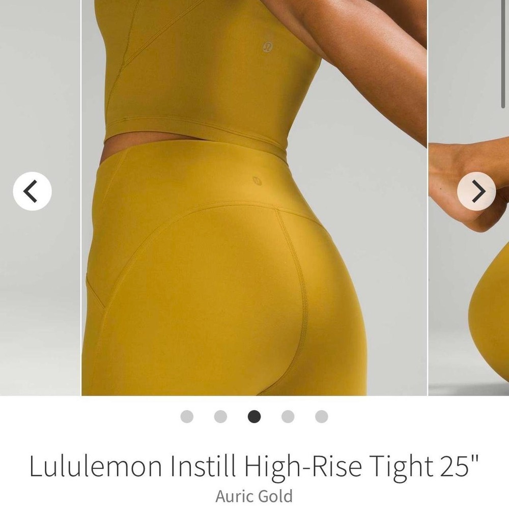 Lululemon Instill High-Rise Tight 25" Auric Gold Size 10